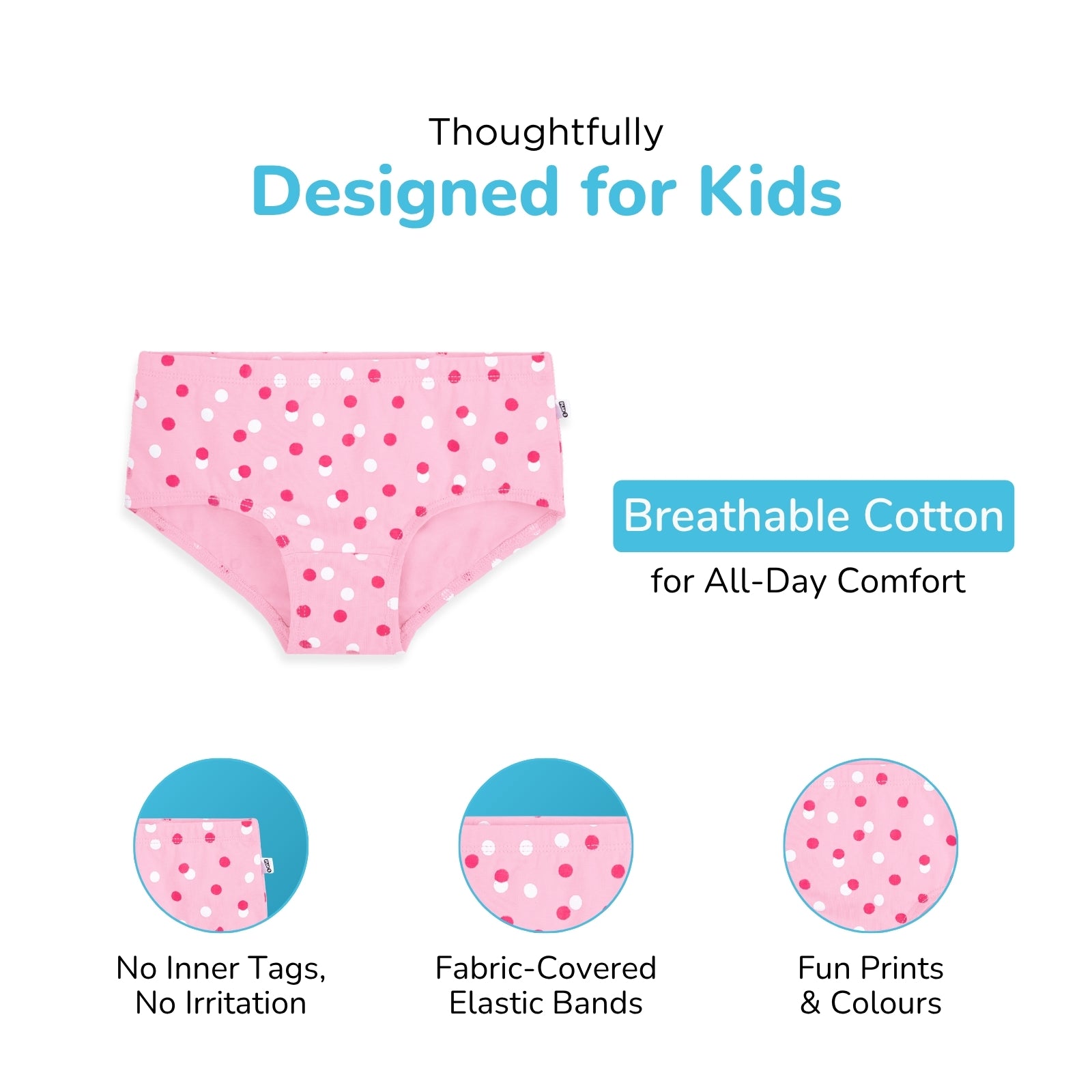 Pink Polkas Preteen Hipster