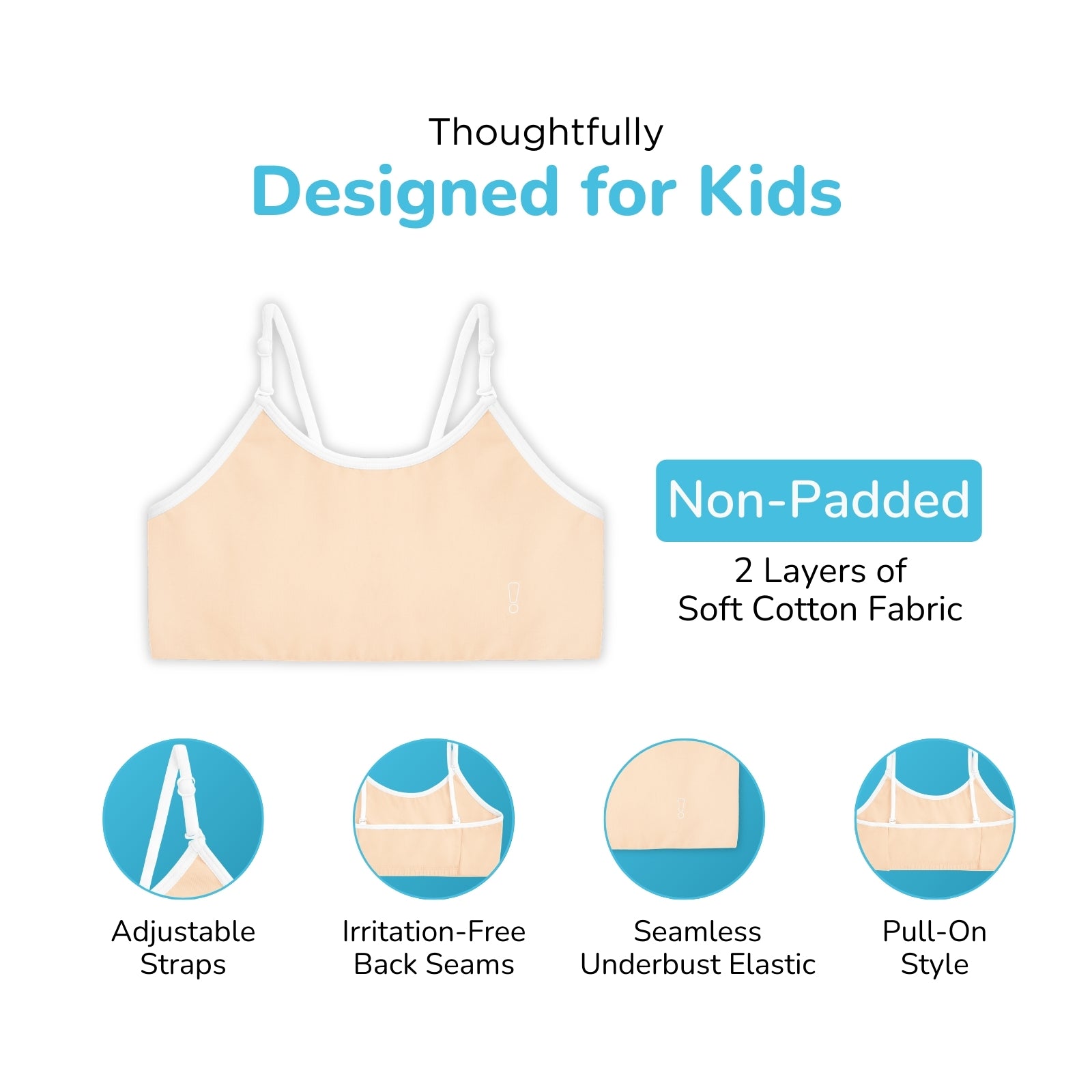 Skin White Coral 3-Pack Training Bra