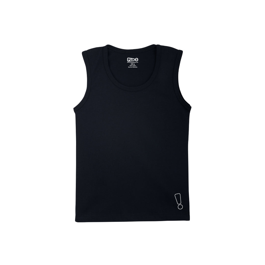 Black Underwear & Vest Set