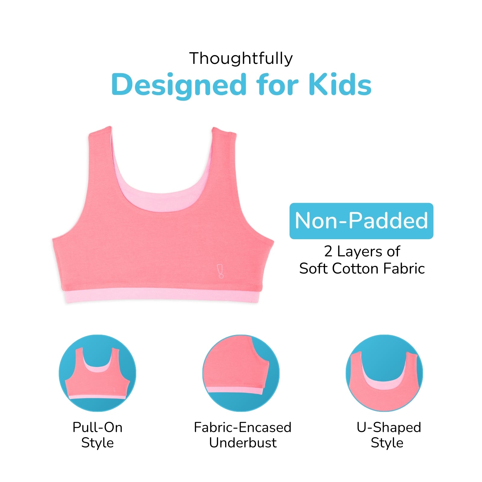 Coral & Pink Reversible Sports Bra