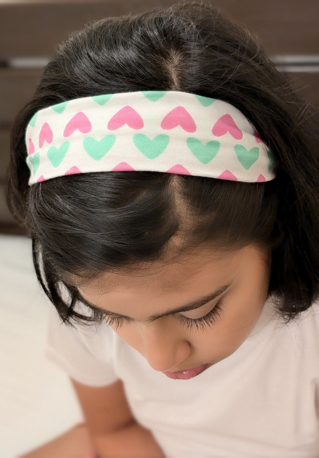 Pink-Green Heart Headband