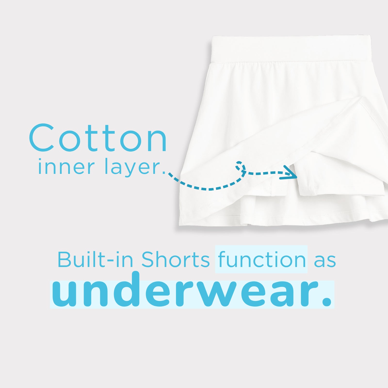 White Skater Skirt with Inner Shorts