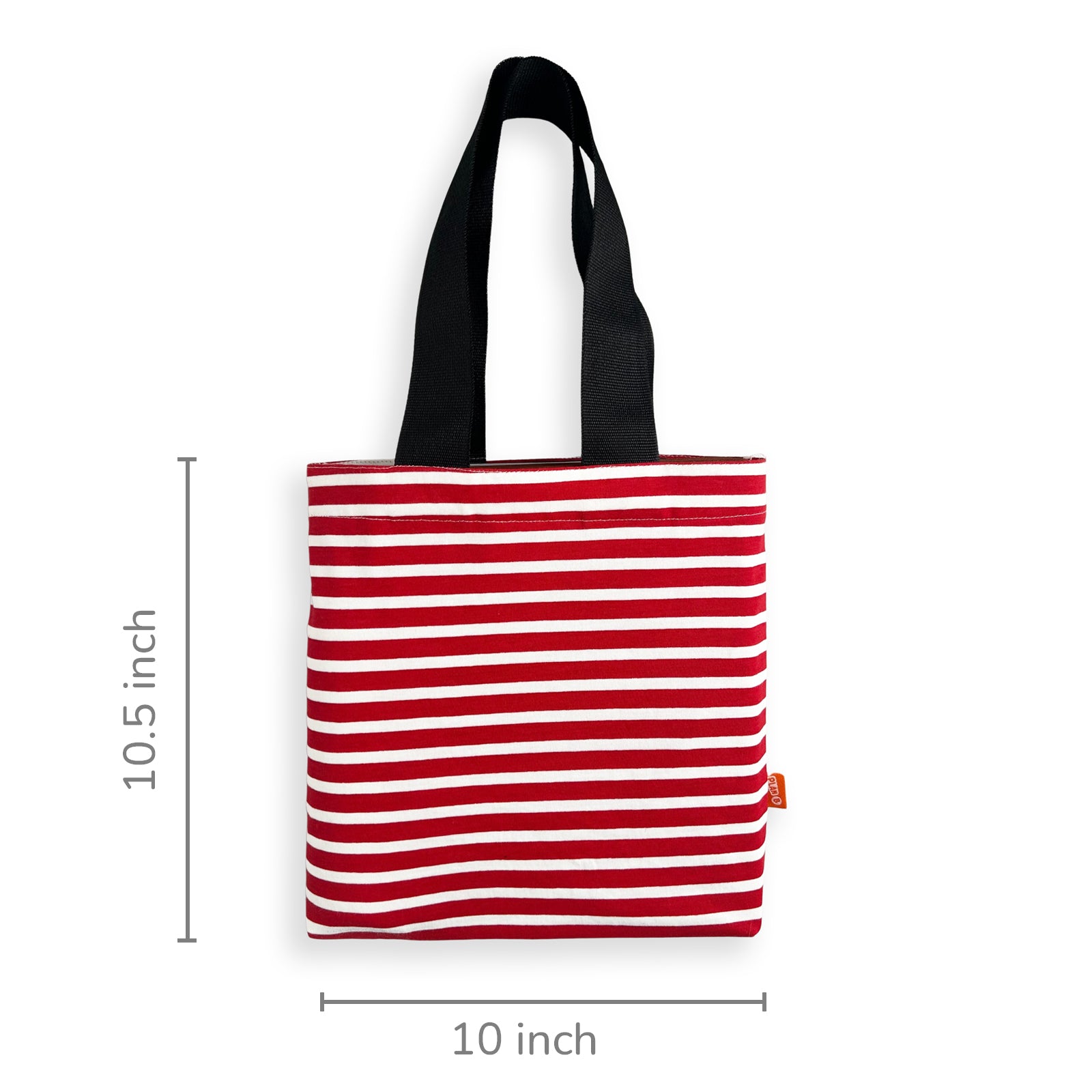 Red & White Striped Mini Tote
