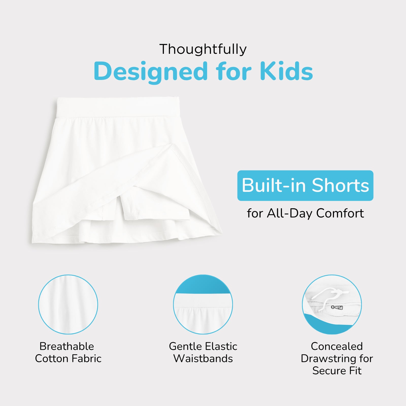 White Skater Skirt with Inner Shorts
