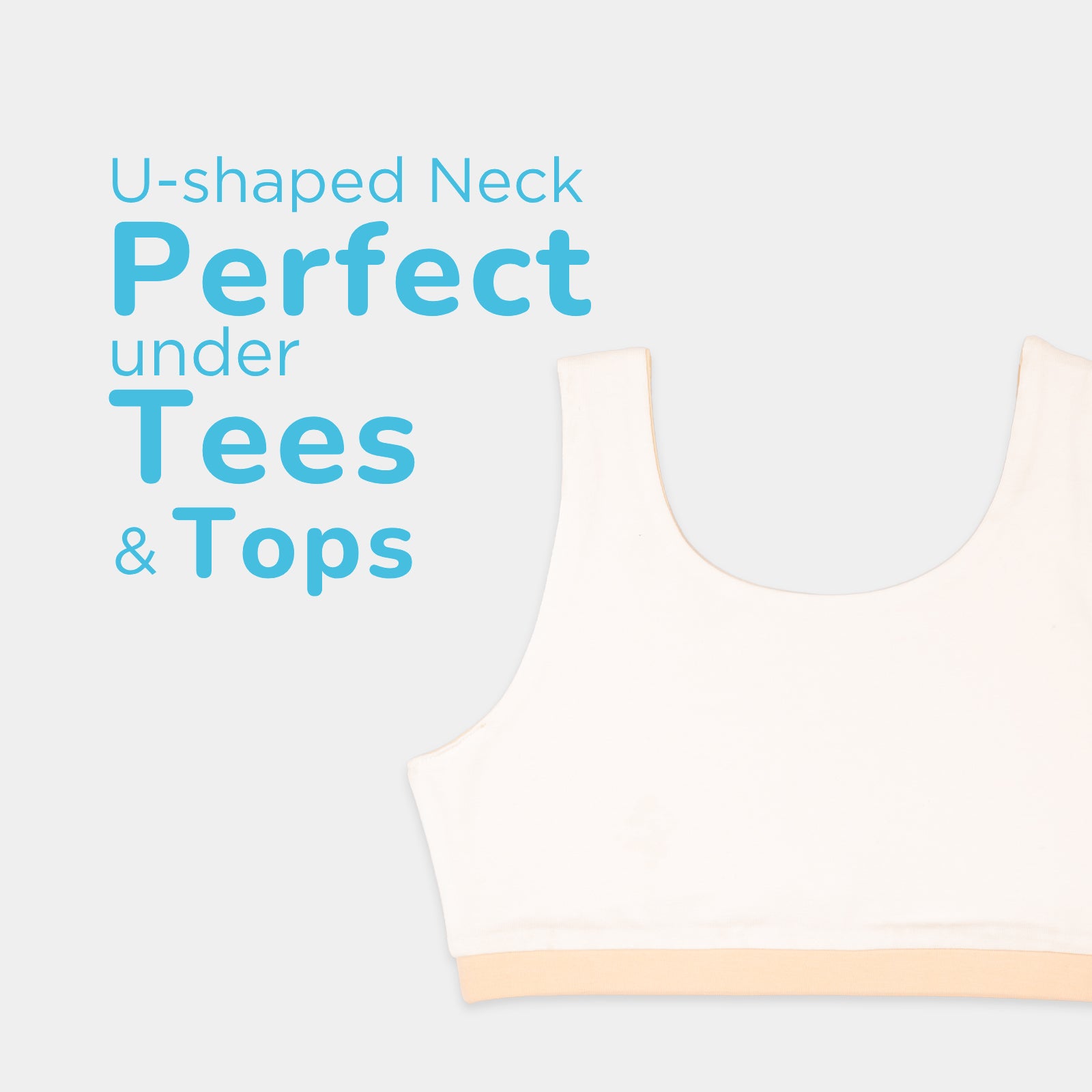 U-Shaped White & Skin Reversible Sports Bra