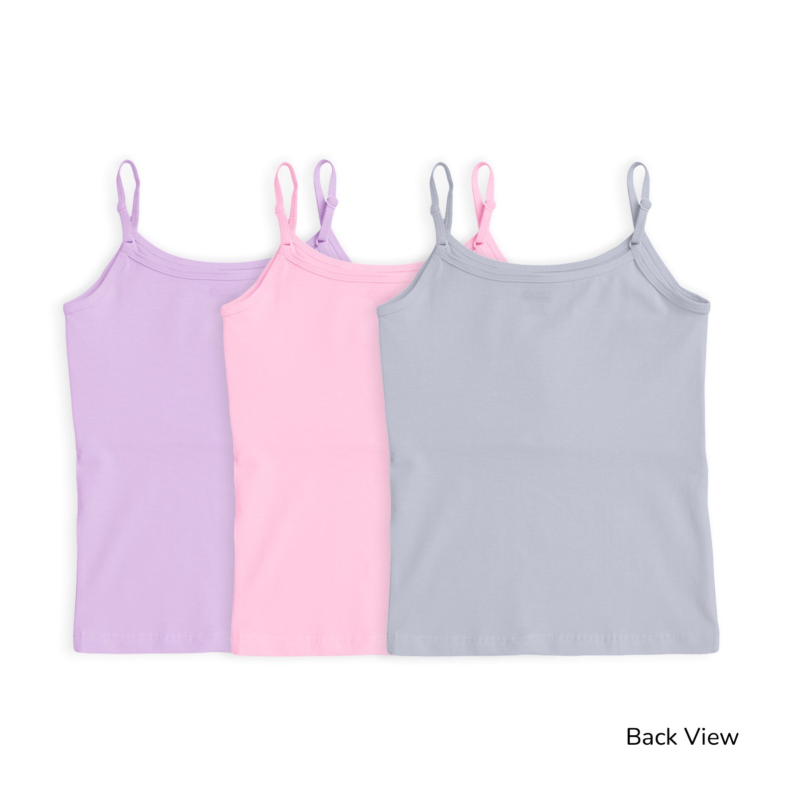 Grey, lavender & Baby Pink 3-Pack Padded Camisoles
