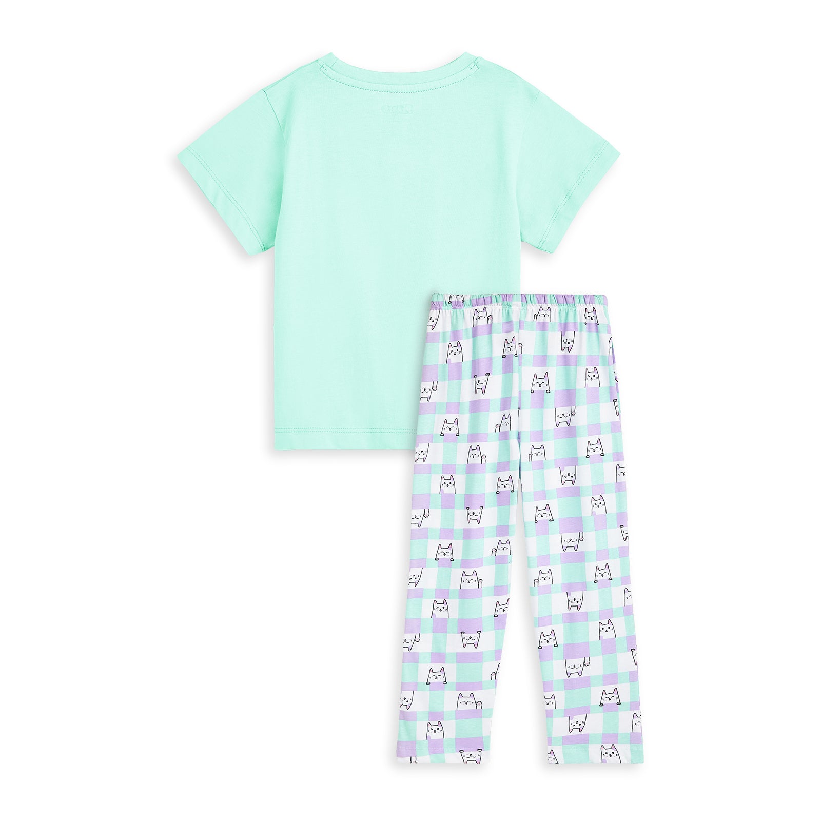Green Cat Pajama Nightsuit