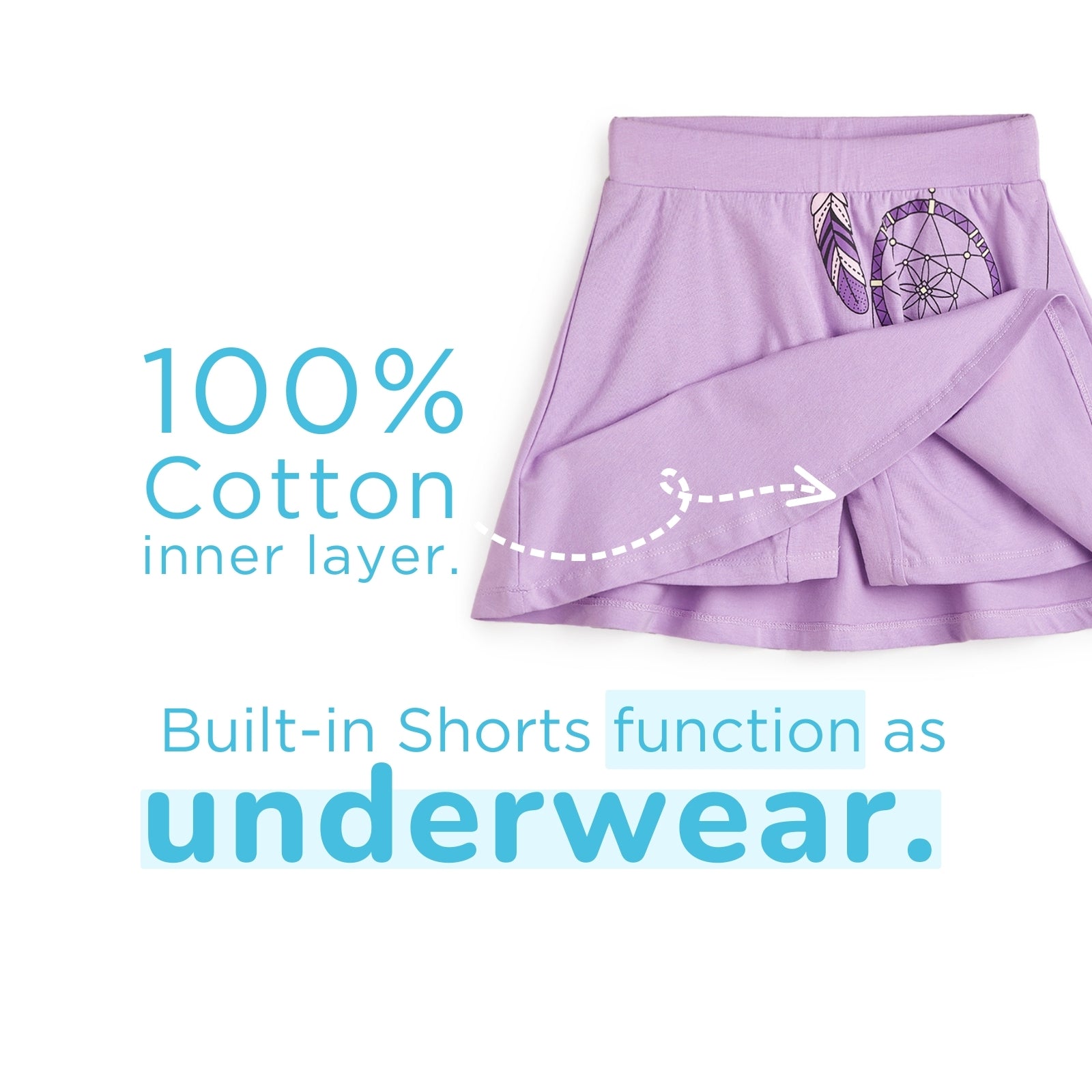 Dream Catcher - Skater Skirt with Inner Shorts