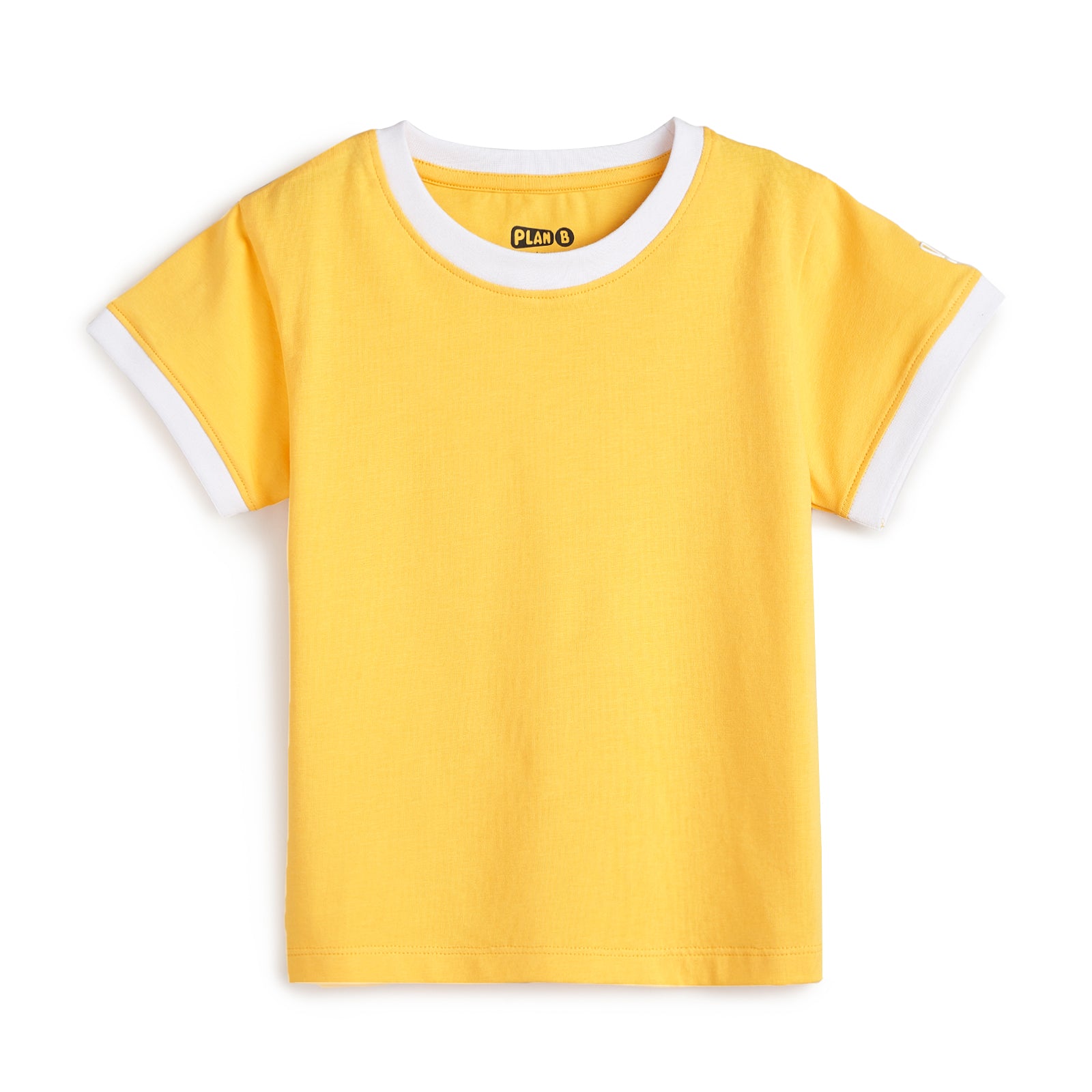 Yellow Tshirt with Yellow & Green Runner Shorts Set