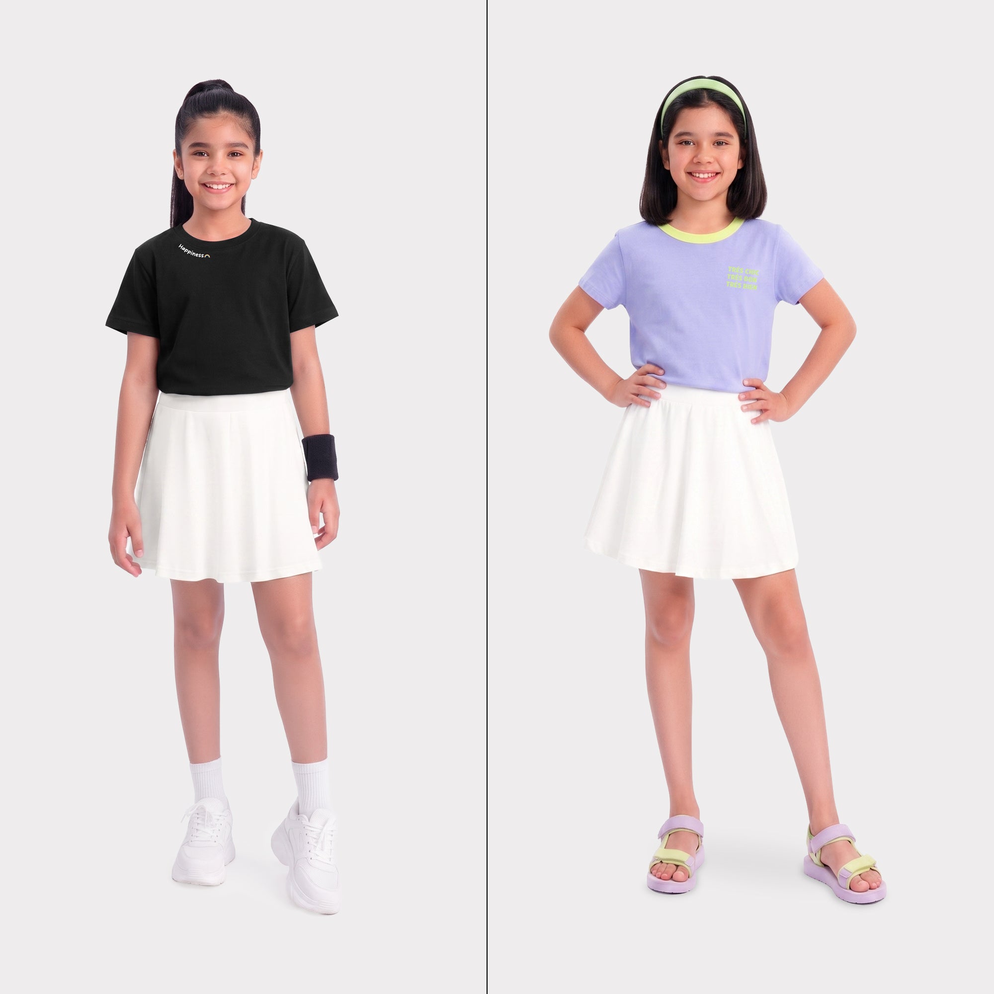 2-pack Padded Top & Skater Skirt Set