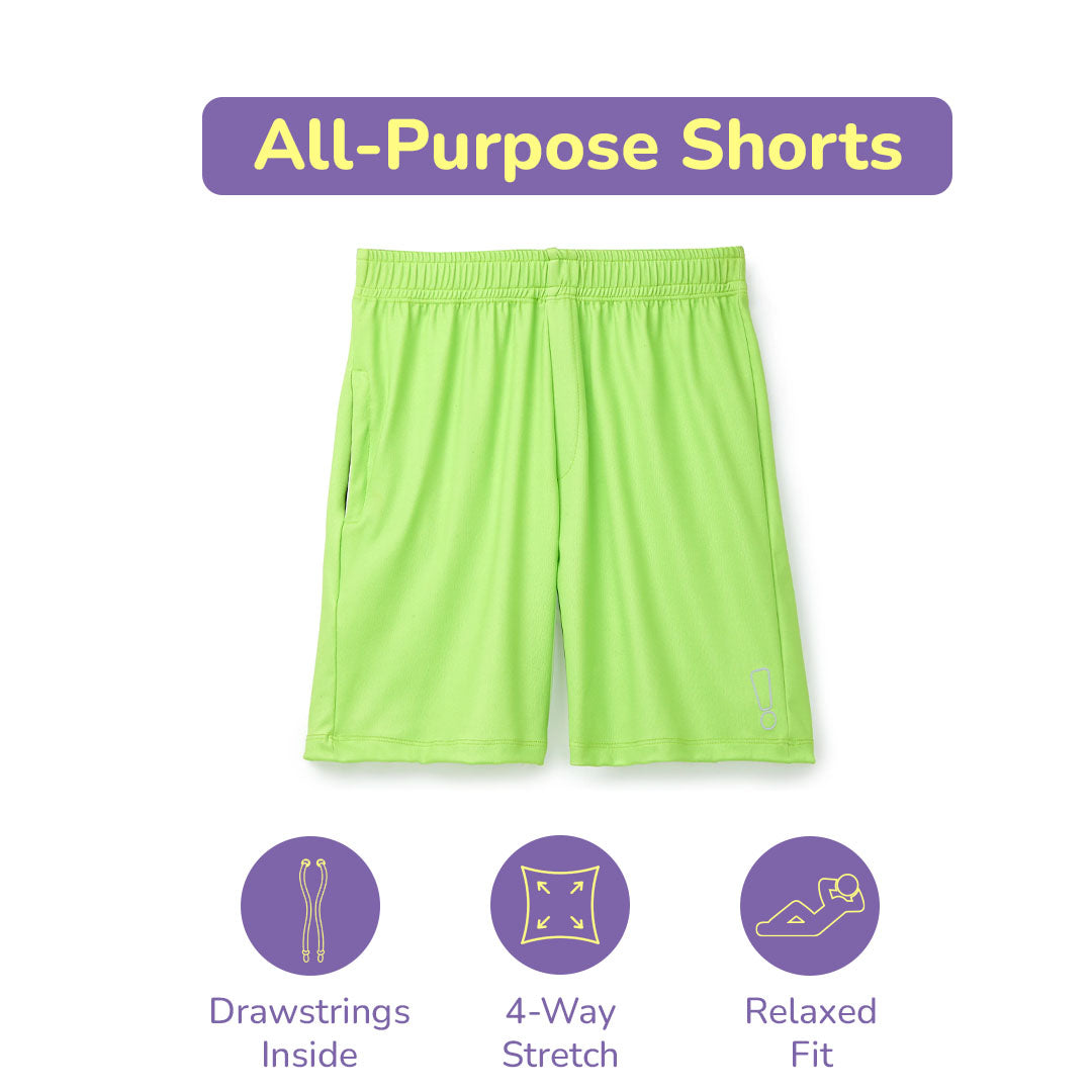 Winner Dry Fit Vest & Lime Shorts Set