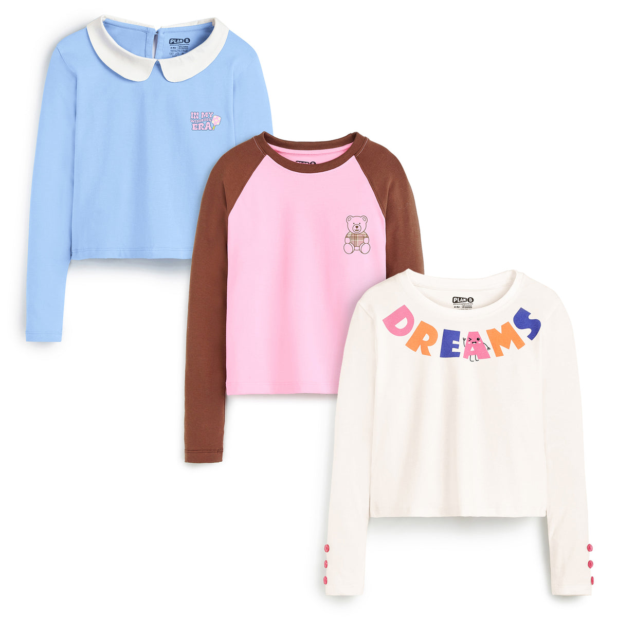 3-Pack Full Sleeve T-Shirt Set