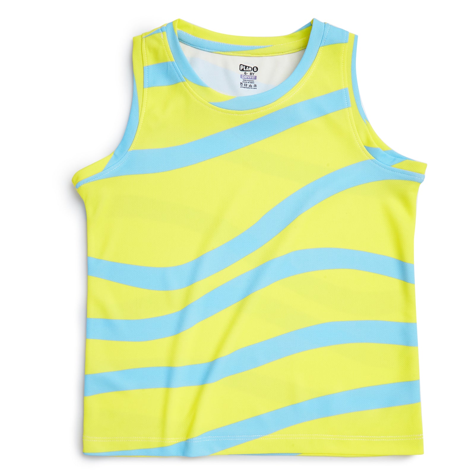 Sporty Dry Fit Tank & Blue Cycling Shorts Set