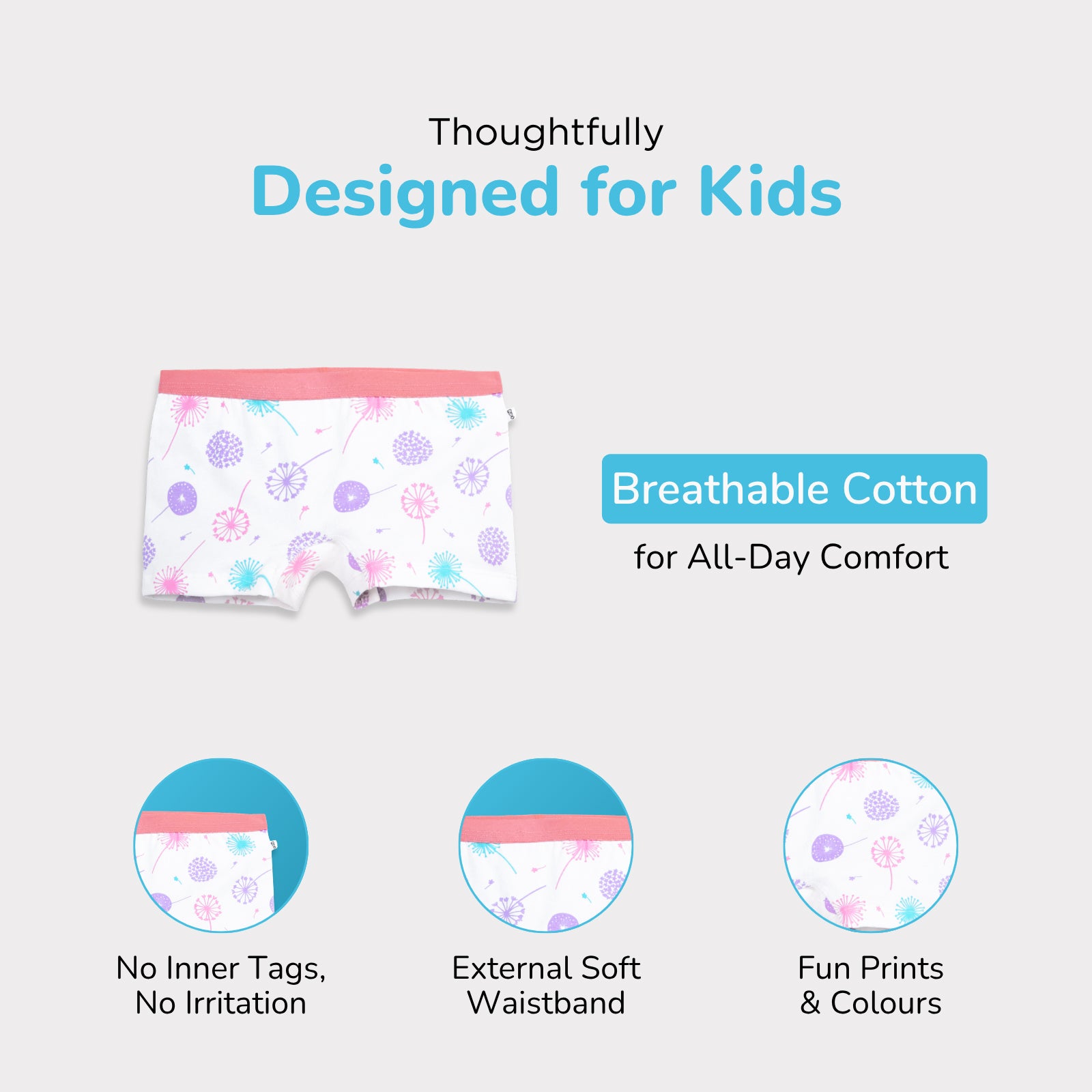 White & Blue 2-Pack Preteen Trunks