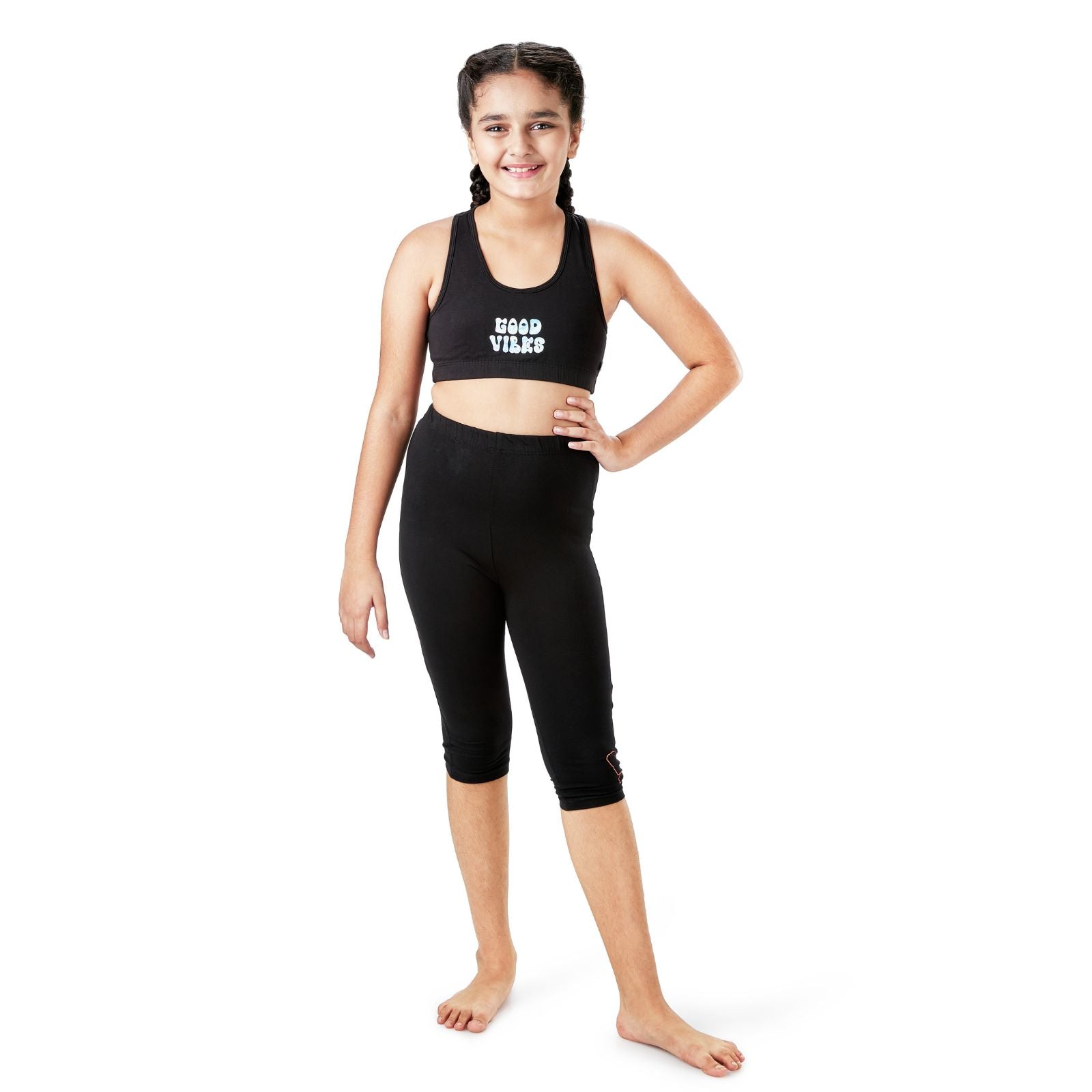 Good Vibes Double Layered Sports Bra - Racer Back