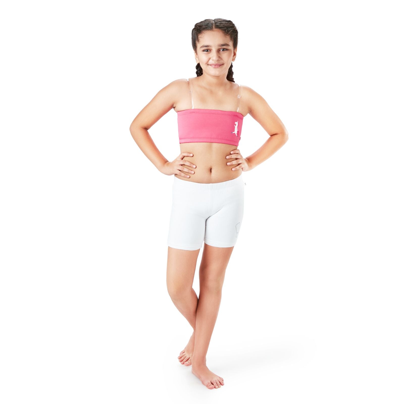 Lightly Padded Tube Bra with Removable Straps - Skating Unicorn