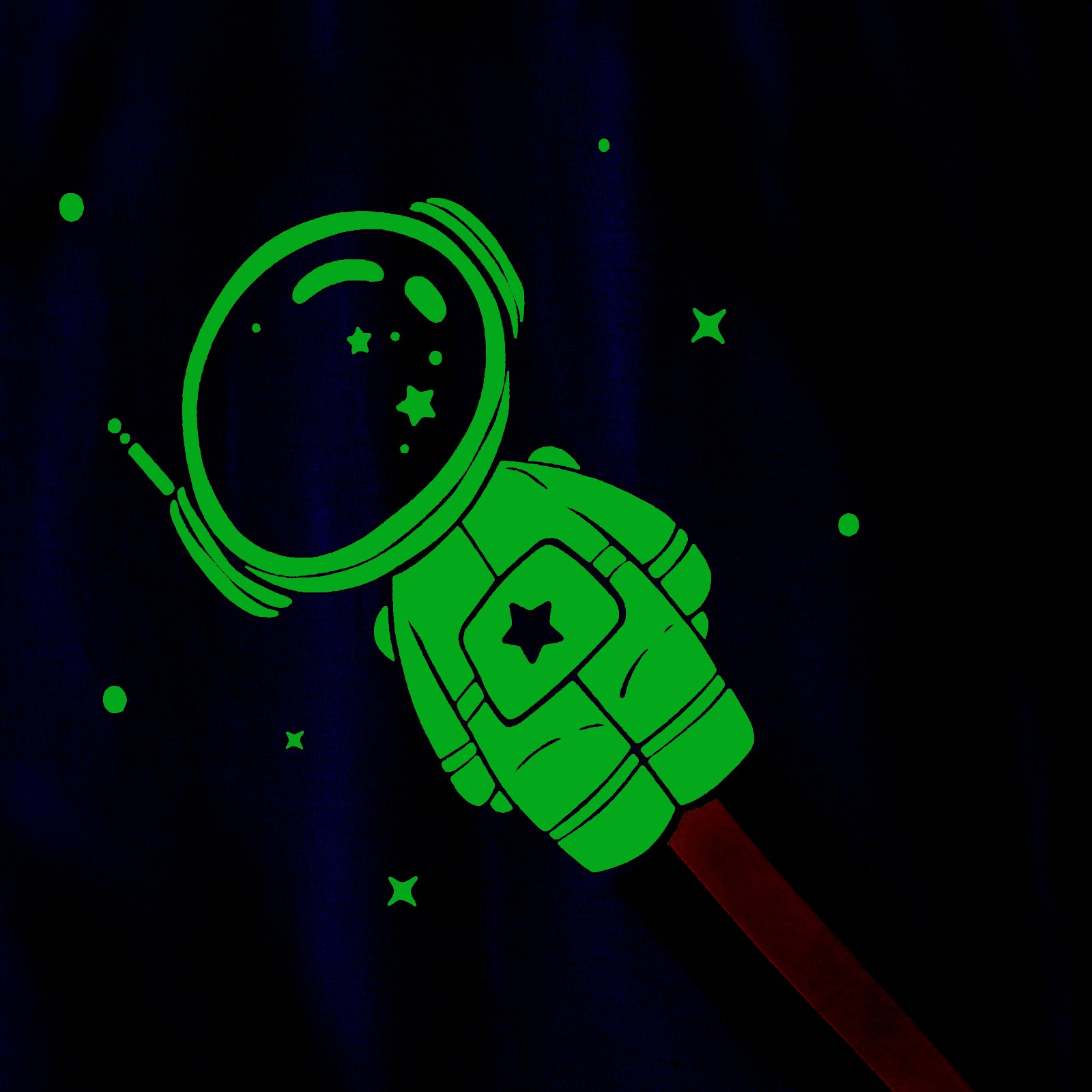 Space Tee & Shorts Nightsuit - Glow in the Dark