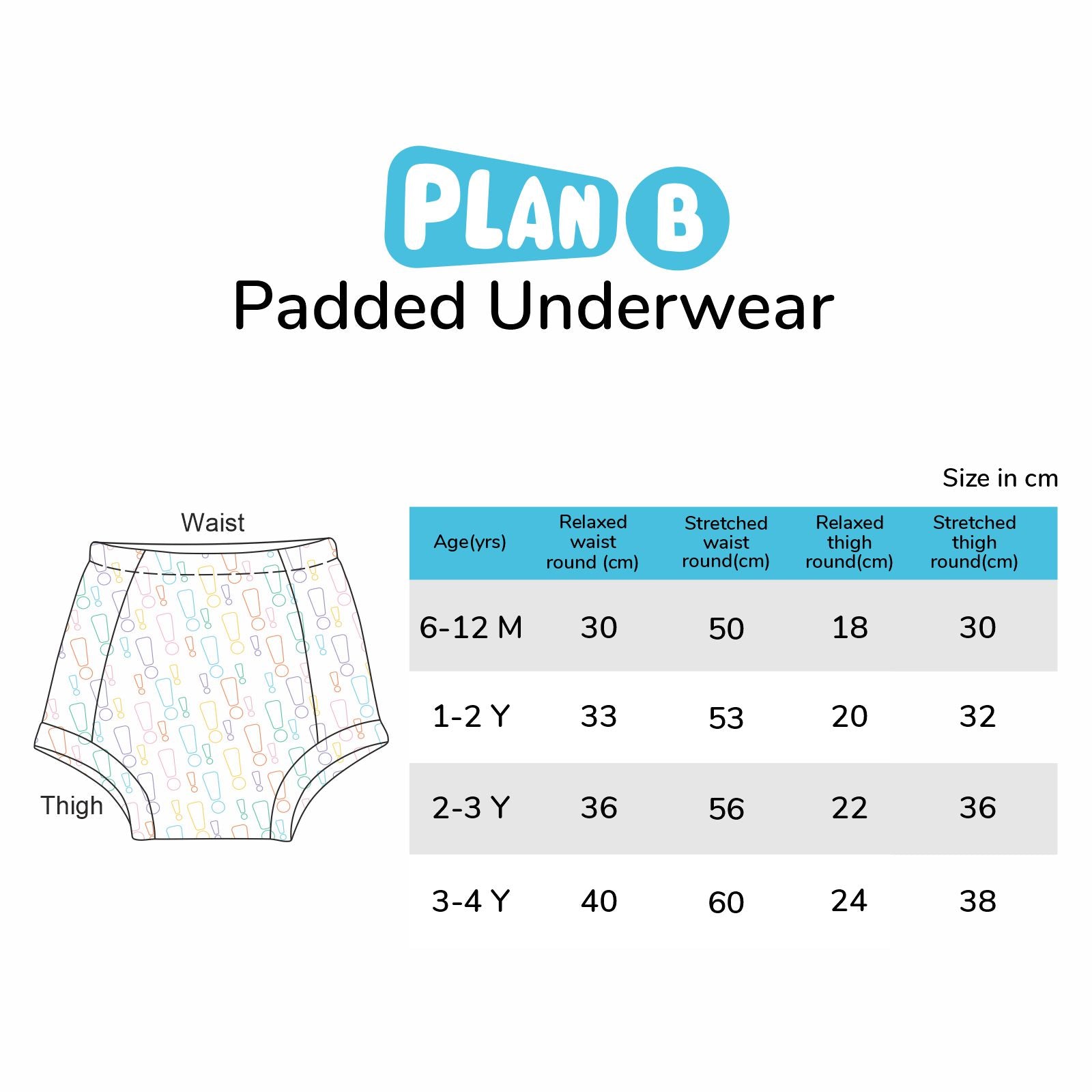 Padded Underwear for Potty Training - 4pack - Safari