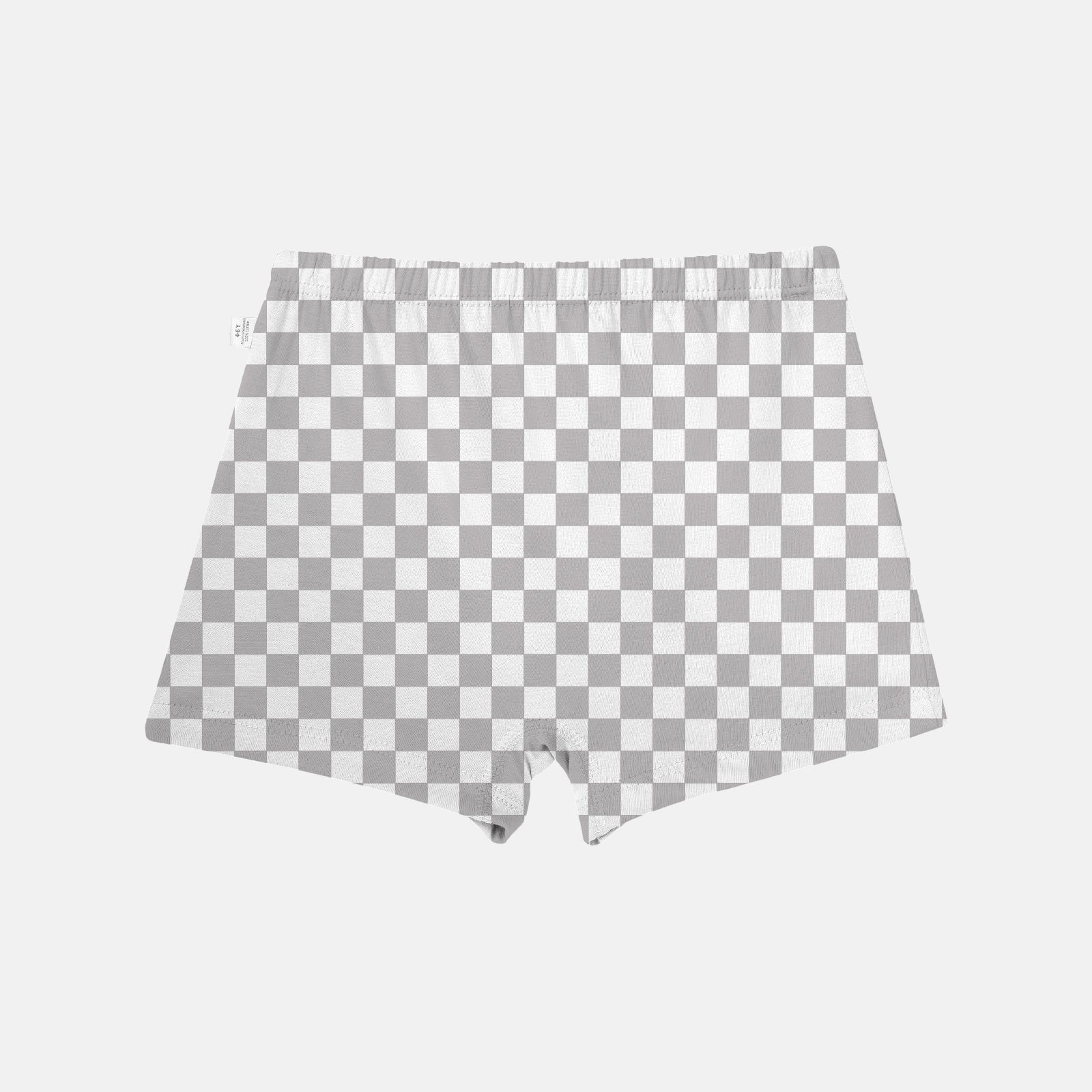 Grey Checks Boy Boxer