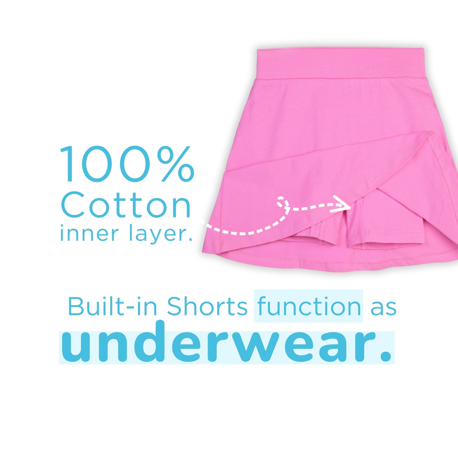 Pink Skater Skirt with Inner Shorts