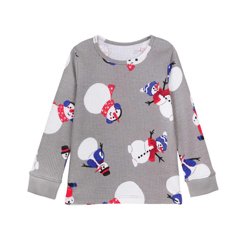 Snowman Party - Thermal Full Sleeve Top & Pant Set