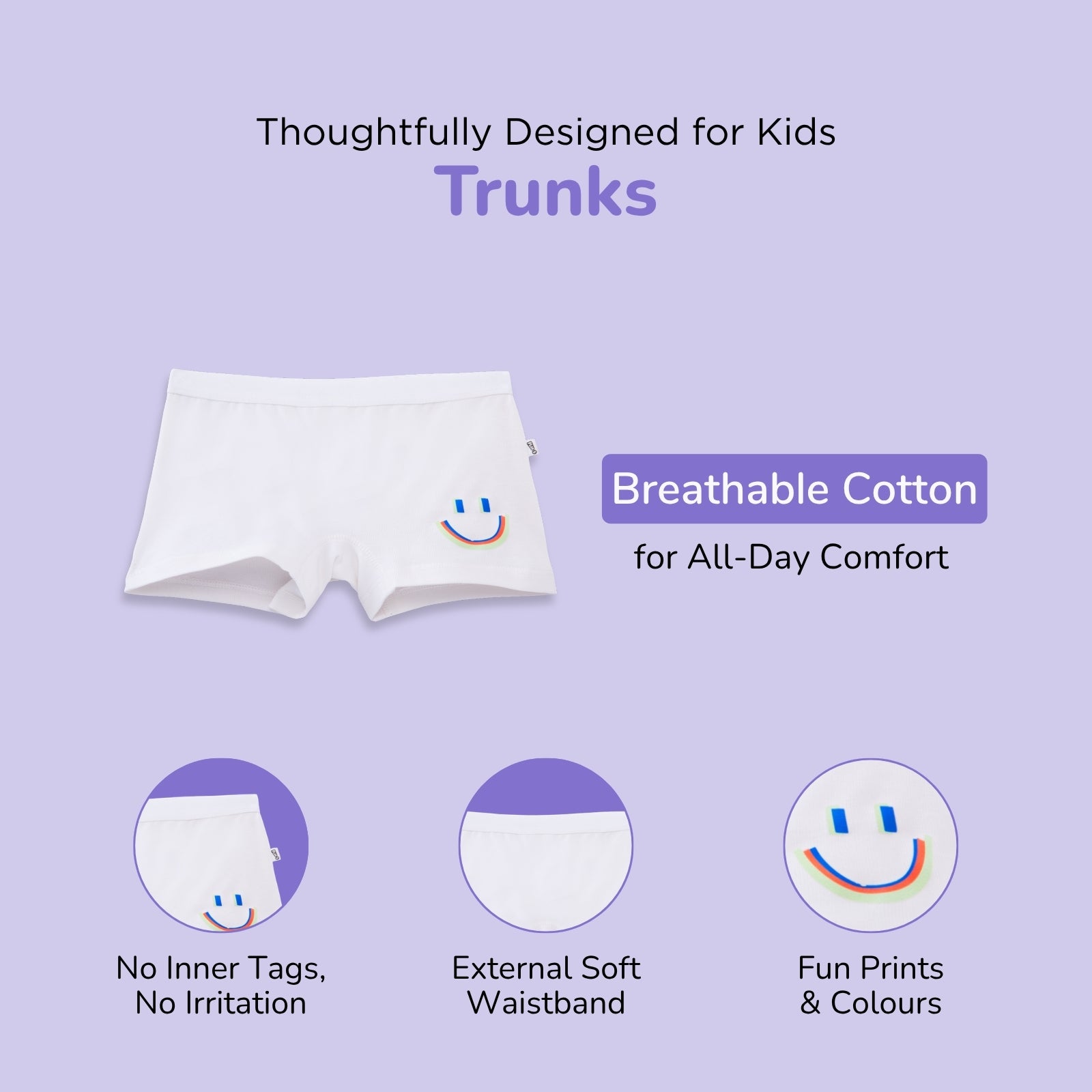 Preteen Starter Pack - Padded Camisole, Training Bra & Trunks - White