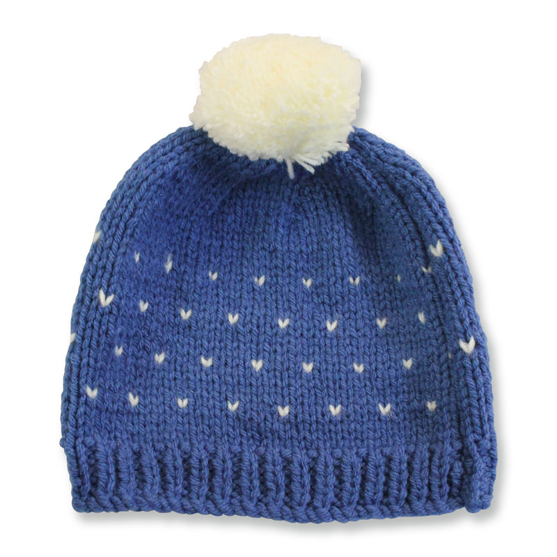 Blue Heart Beanie
