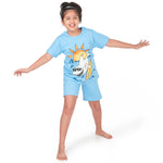 Surfs Up Shorts & Tee Nightsuit - Glow  in the Dark