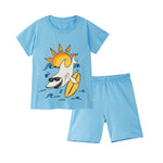 Surfs Up Shorts & Tee Nightsuit - Glow  in the Dark