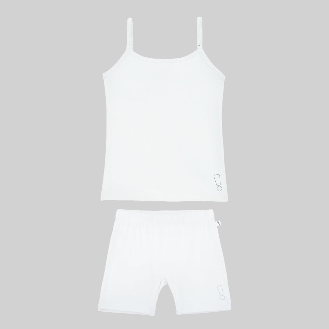 White Inner Shorts & Camisole Set