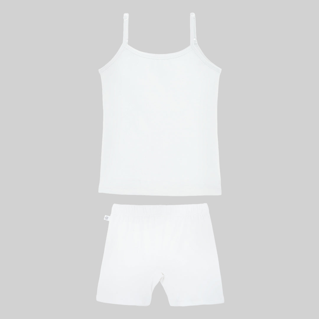 White Inner Shorts & Camisole Set