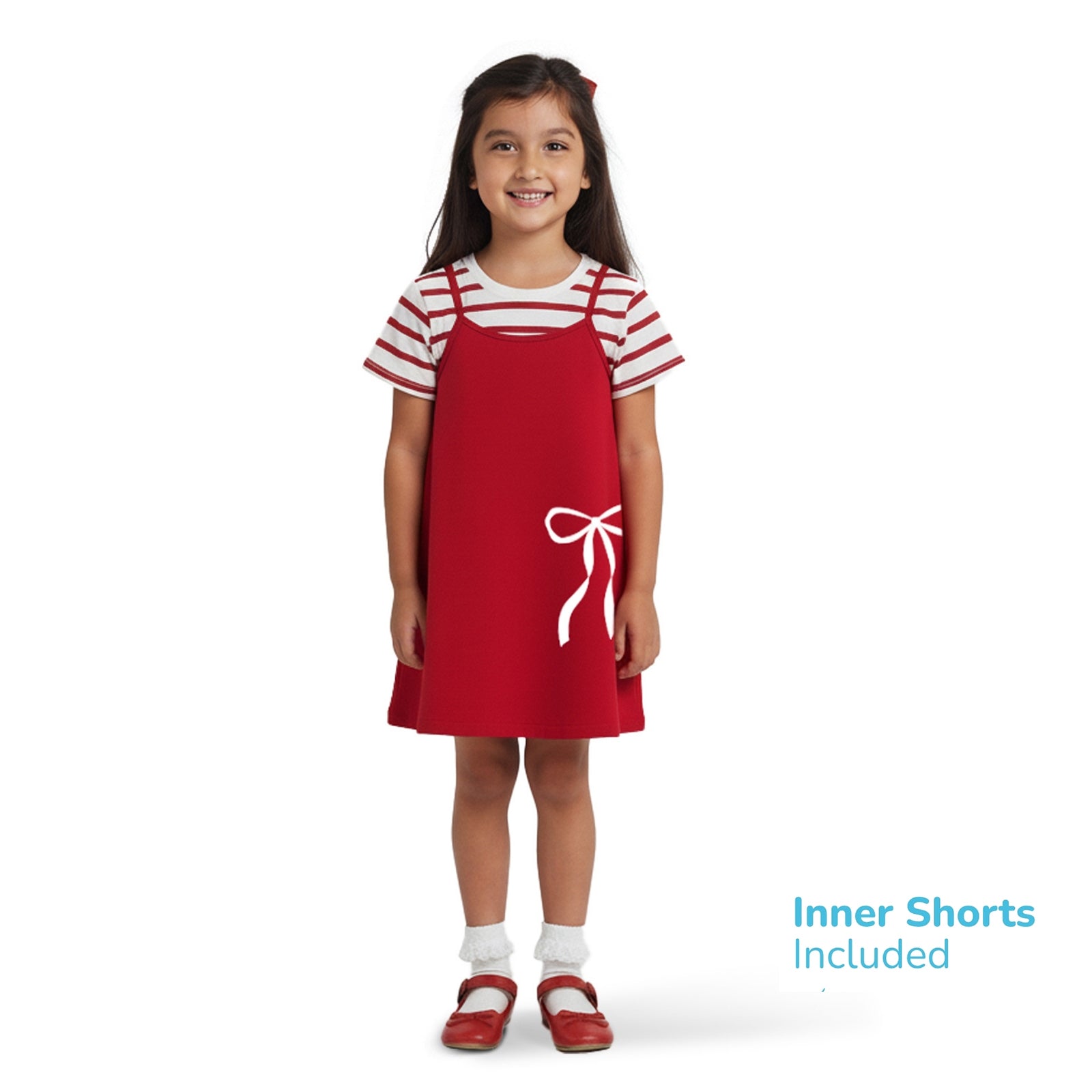 Christmas Gift T-shirt Dress & Inner Shorts Set