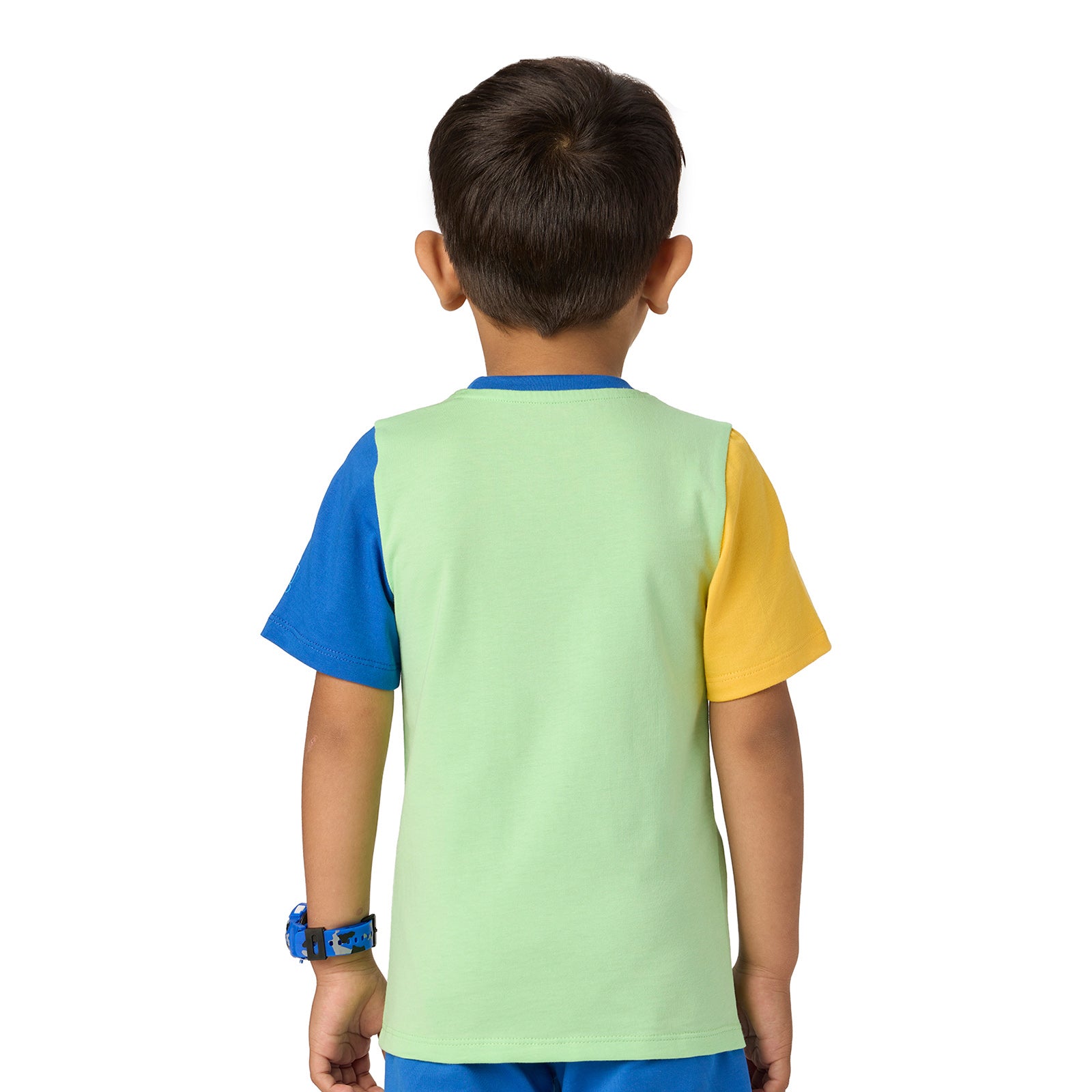 Green Colour-block Tshirt