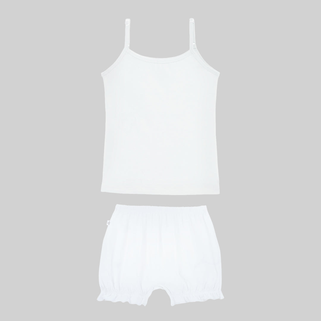 White Bloomers & Camisole Set
