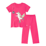 Dancing Unicorn PJ & Tee Nightsuit - Glow  in the Dark