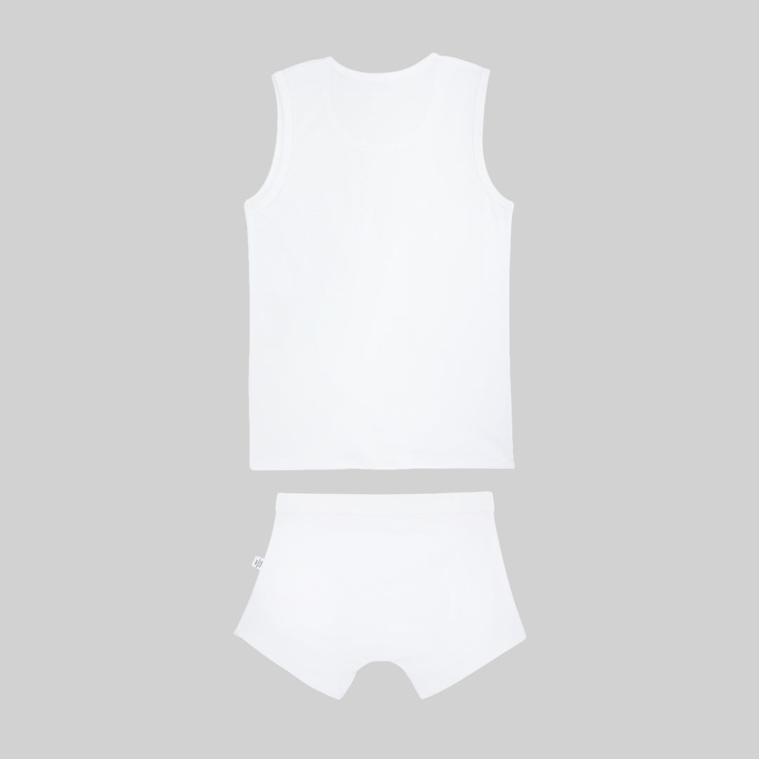 White Trunk & Vest Set