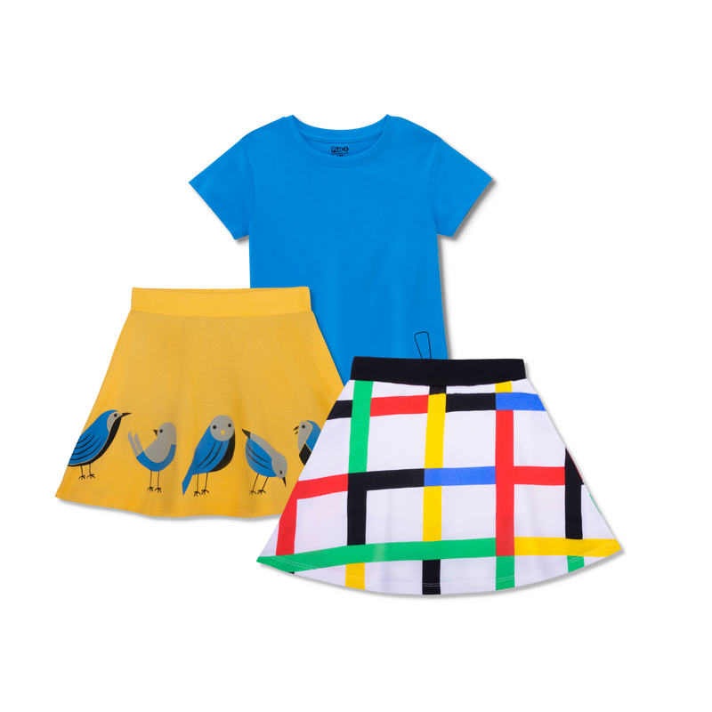 2-pack Skirt & 1 Top Set