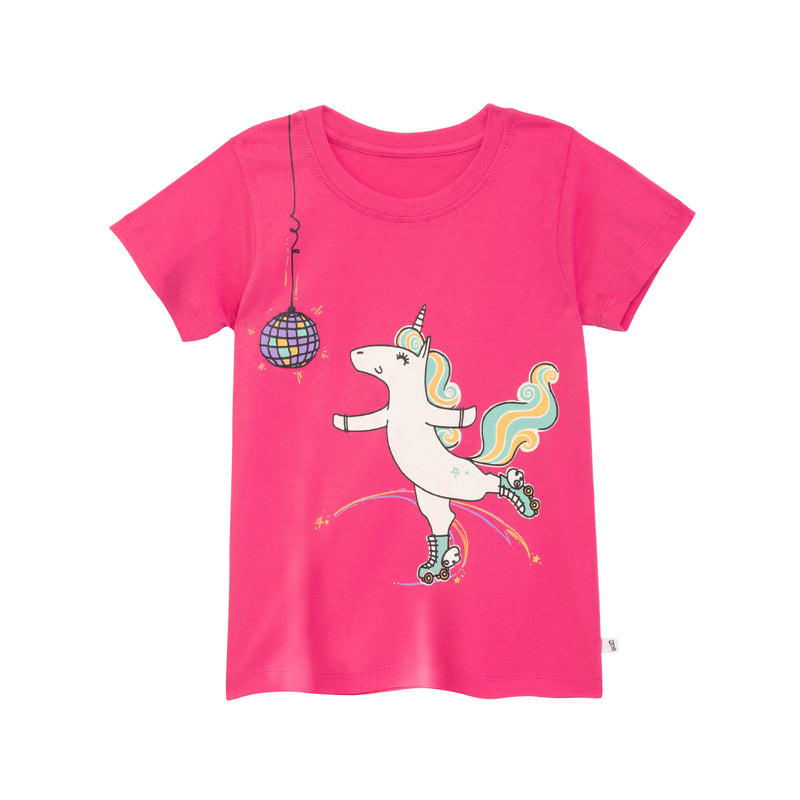 Dancing Unicorn PJ & Tee Nightsuit - Glow  in the Dark