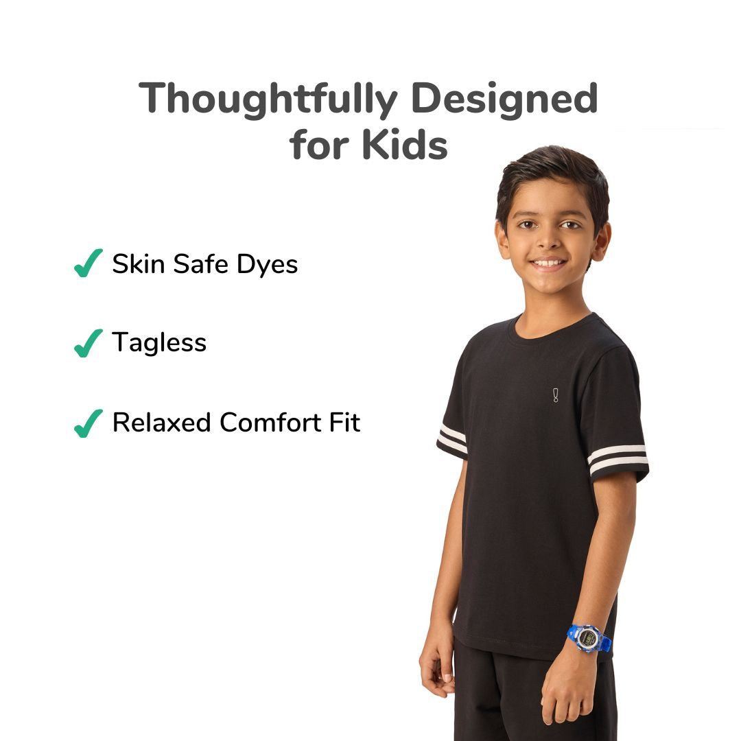 Black Colour-block Tshirt