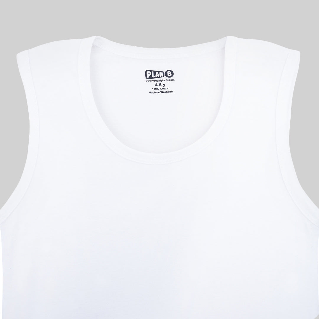 White Underwear & Vest Set