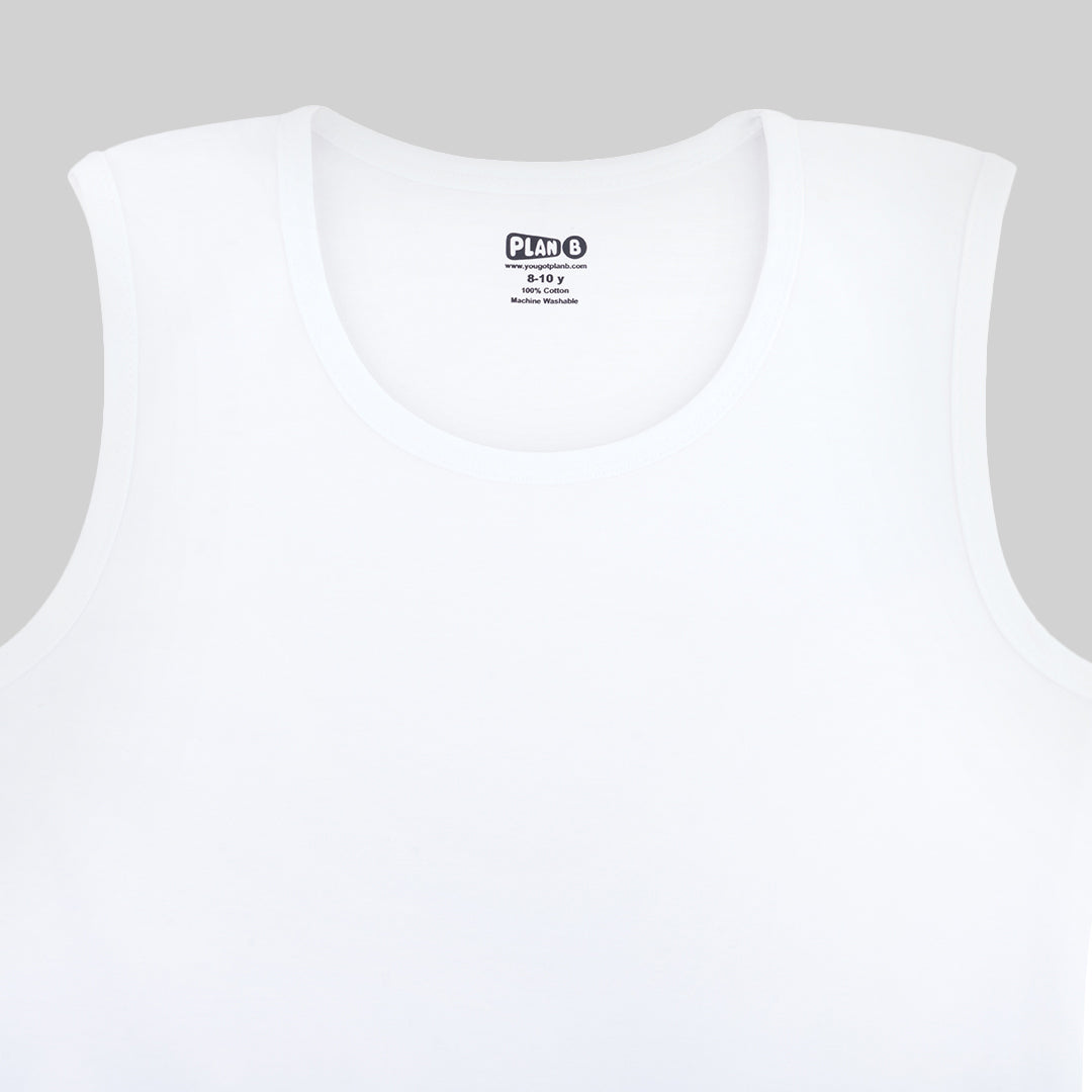 White Sports Brief & Vest Set