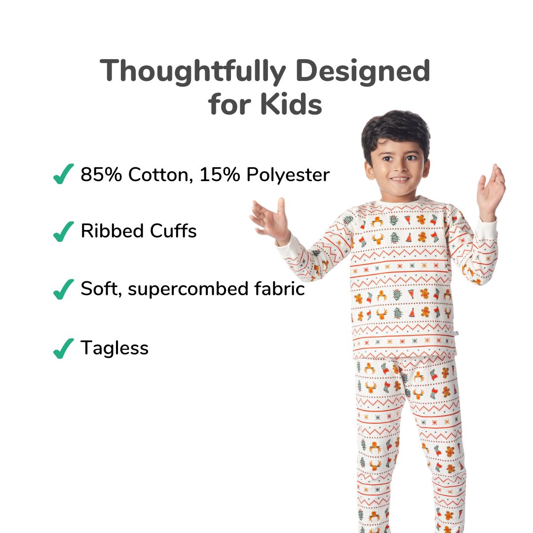 White Xmas Winter Co-ord Set for Boys