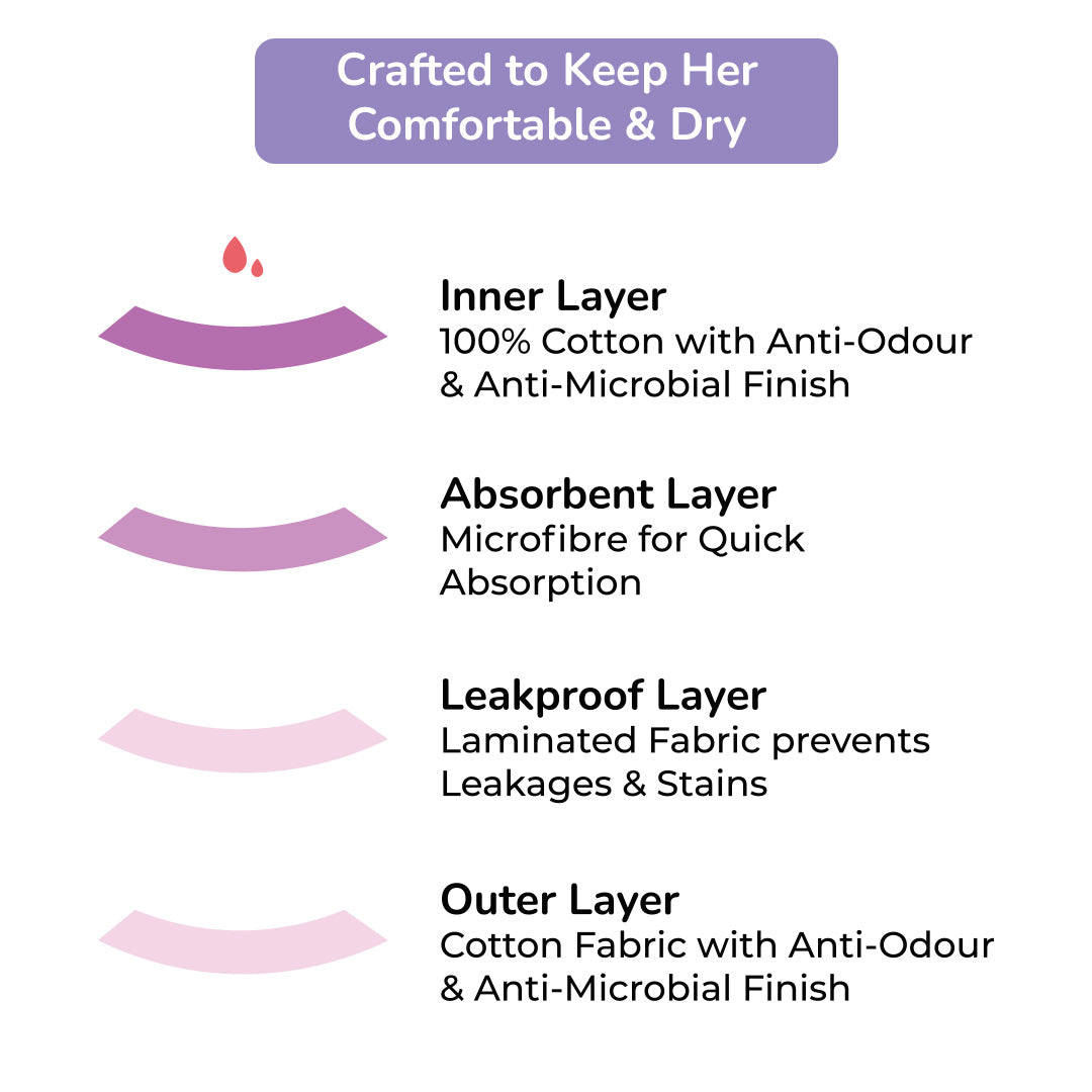 Lavender 2-Pack Reusable Spotting Panty (Light Flow)