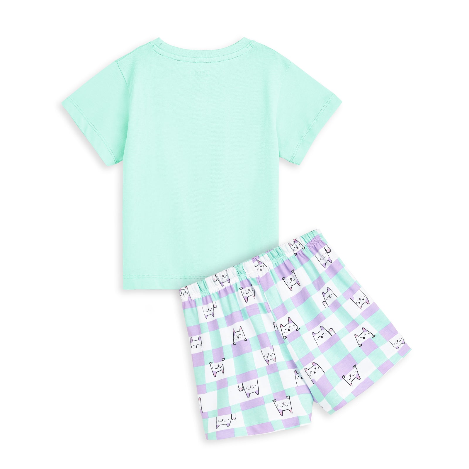 Green Cat Shorts Nightsuit