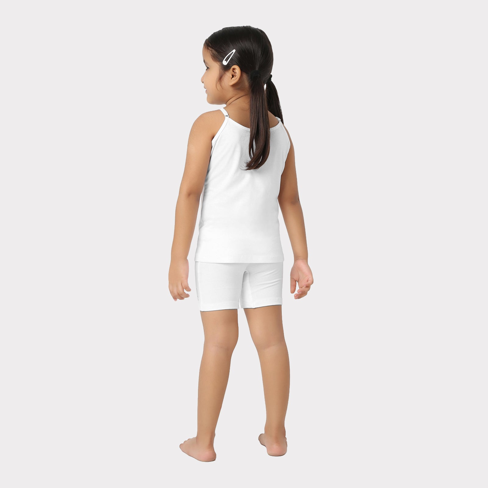 White Inner Shorts & Camisole Set