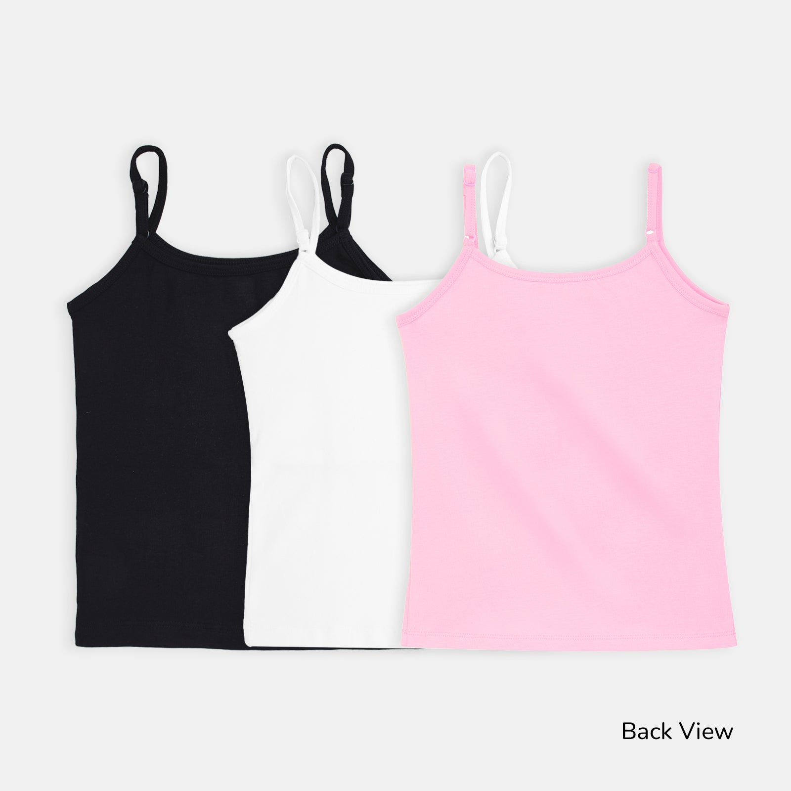 Pink, Black & White 3-Pack Padded Camsioles