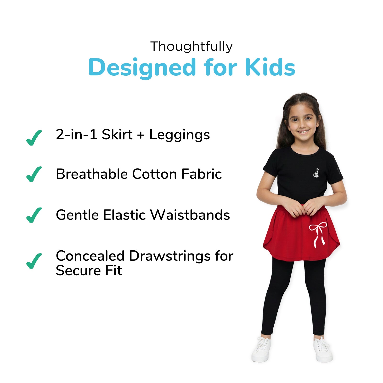 Christmas Gift Skeggings & Black T-Shirt Set