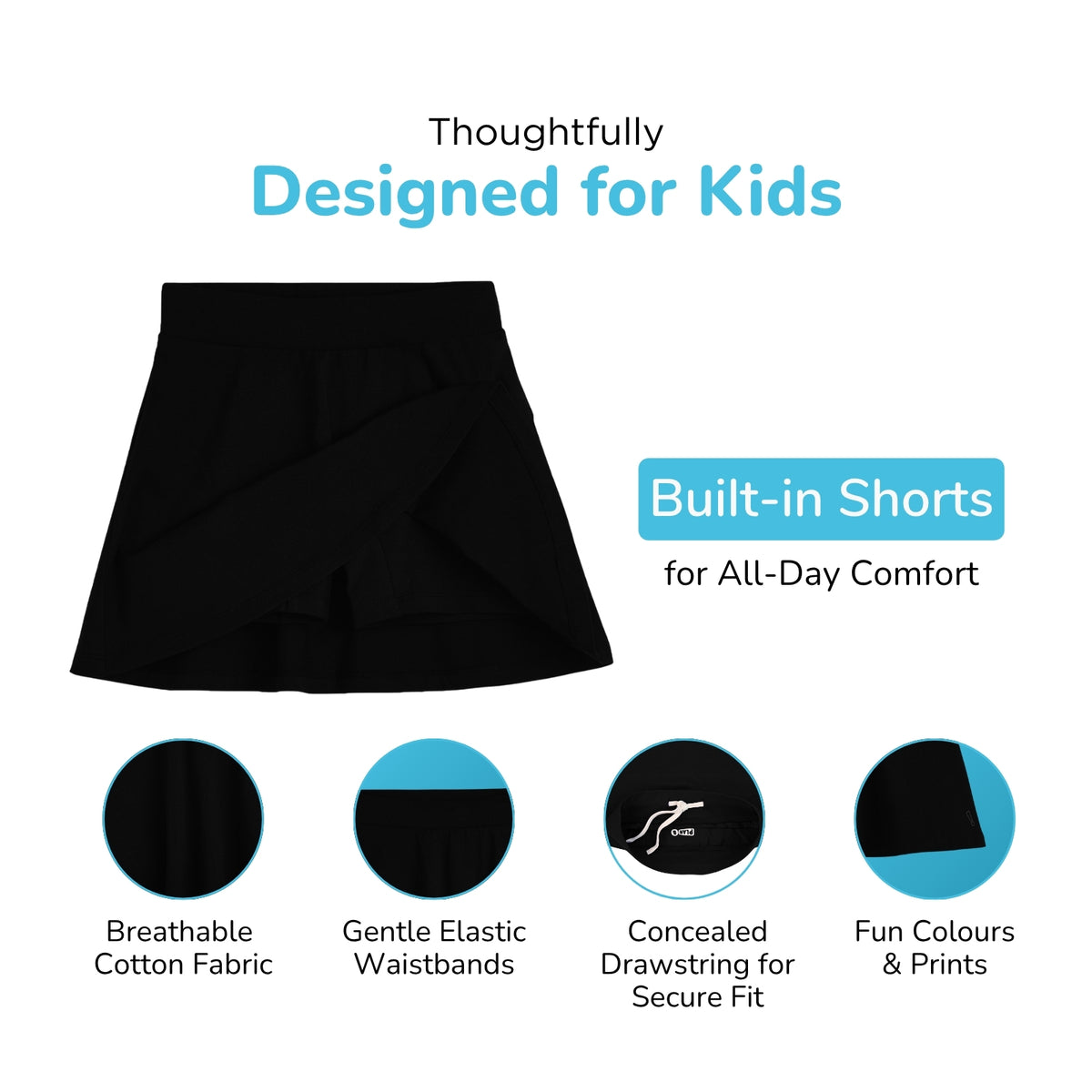 Black Skater Skirt & Halloween T-shirt Set