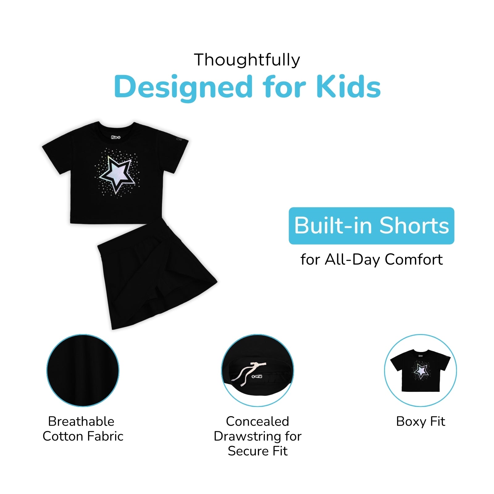 Black Skater Skirt & Top Set