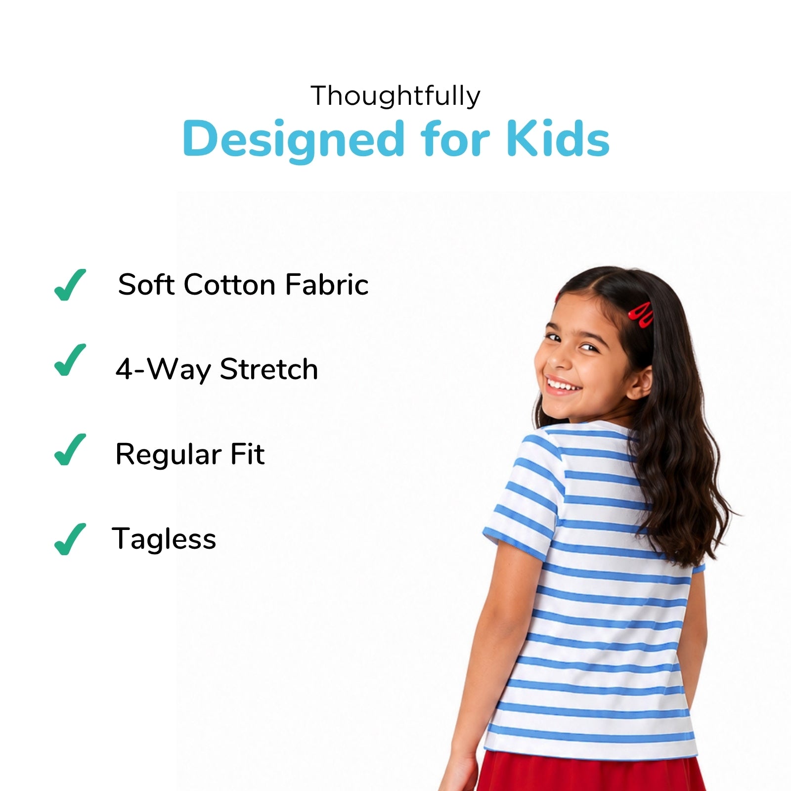 Blue White Striped T-shirt